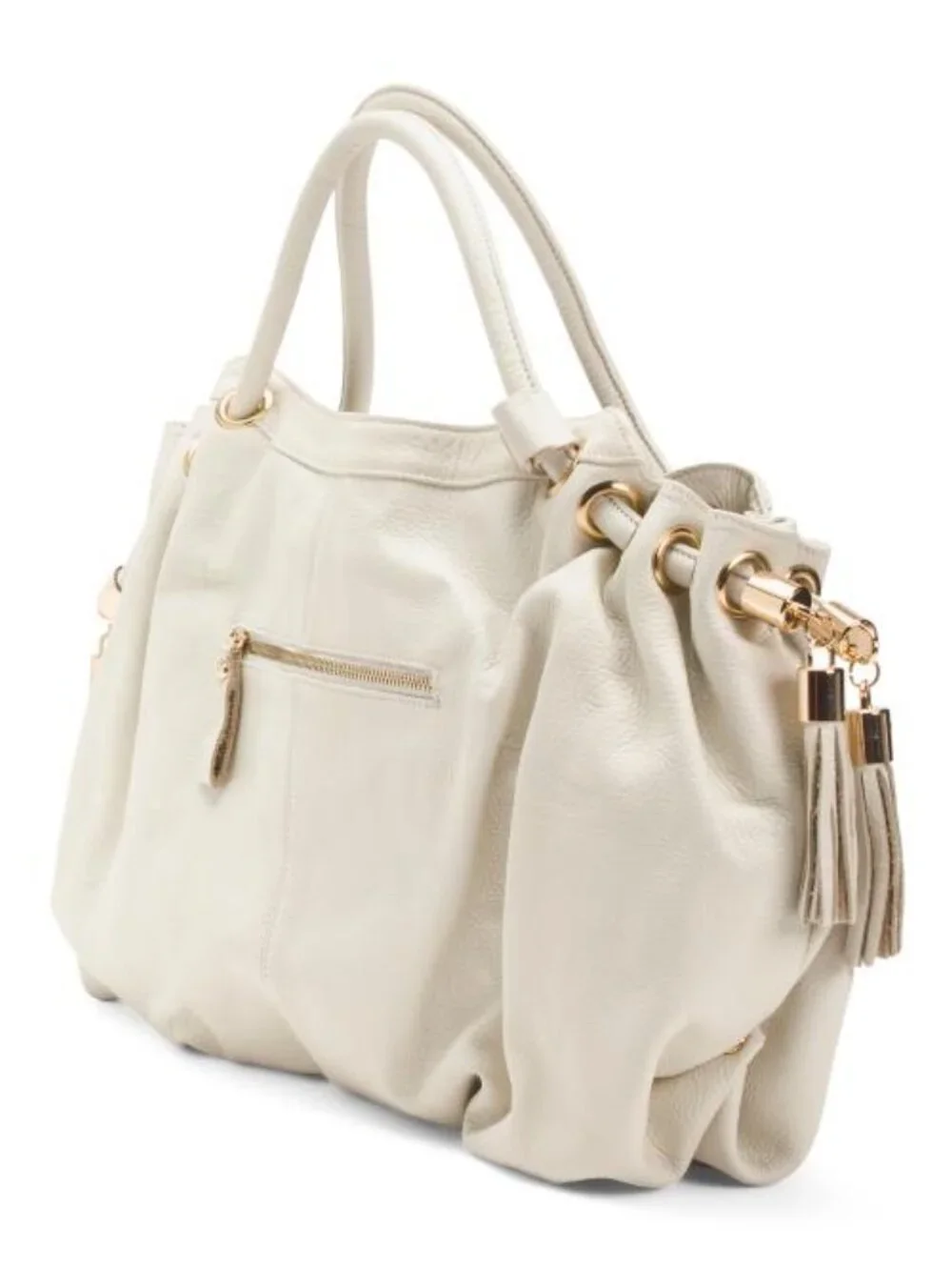 AMERILEATHER Leather Musette Tote Bag - Picture 3 of 4